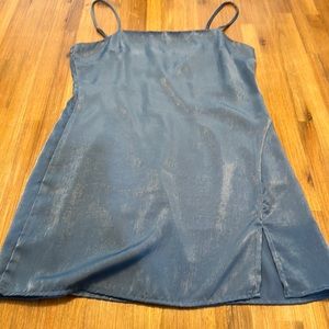 Urban outfitters size m slate blue silky mini dress